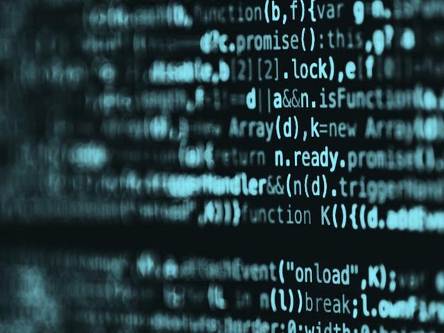 Code displayed on screen