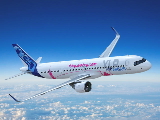 A321XLR - WALLPAPER ON MOBILE - BLUE SKY