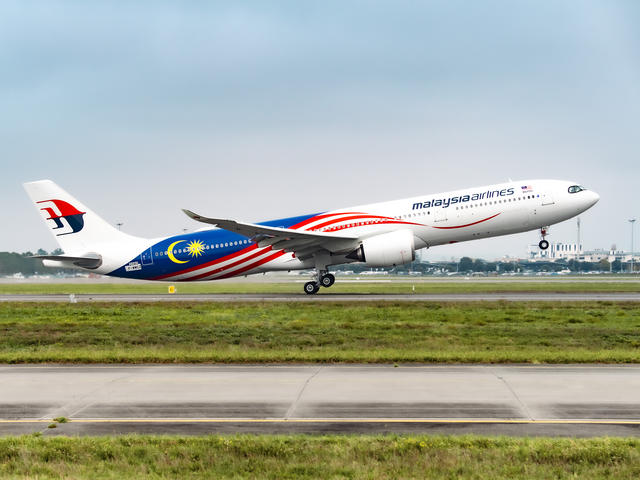 Malaysia airlines first flight A330neo take off