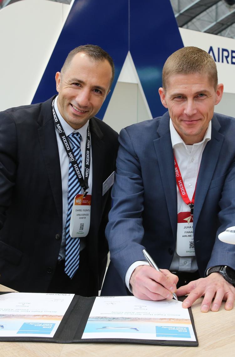 Airbus and Finnair sign FHS contract at MRO Europe 2021 Airbus and Finnair sign FHS contract at MRO Europe 2021