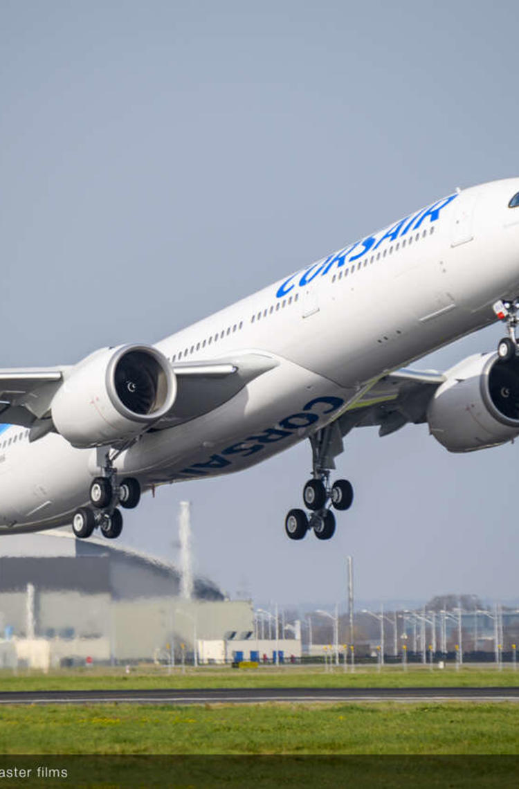 Corsair A330neo taking off