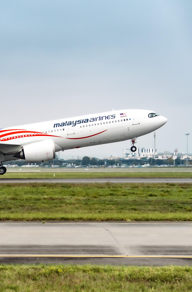 Malaysia airlines first flight A330neo take off
