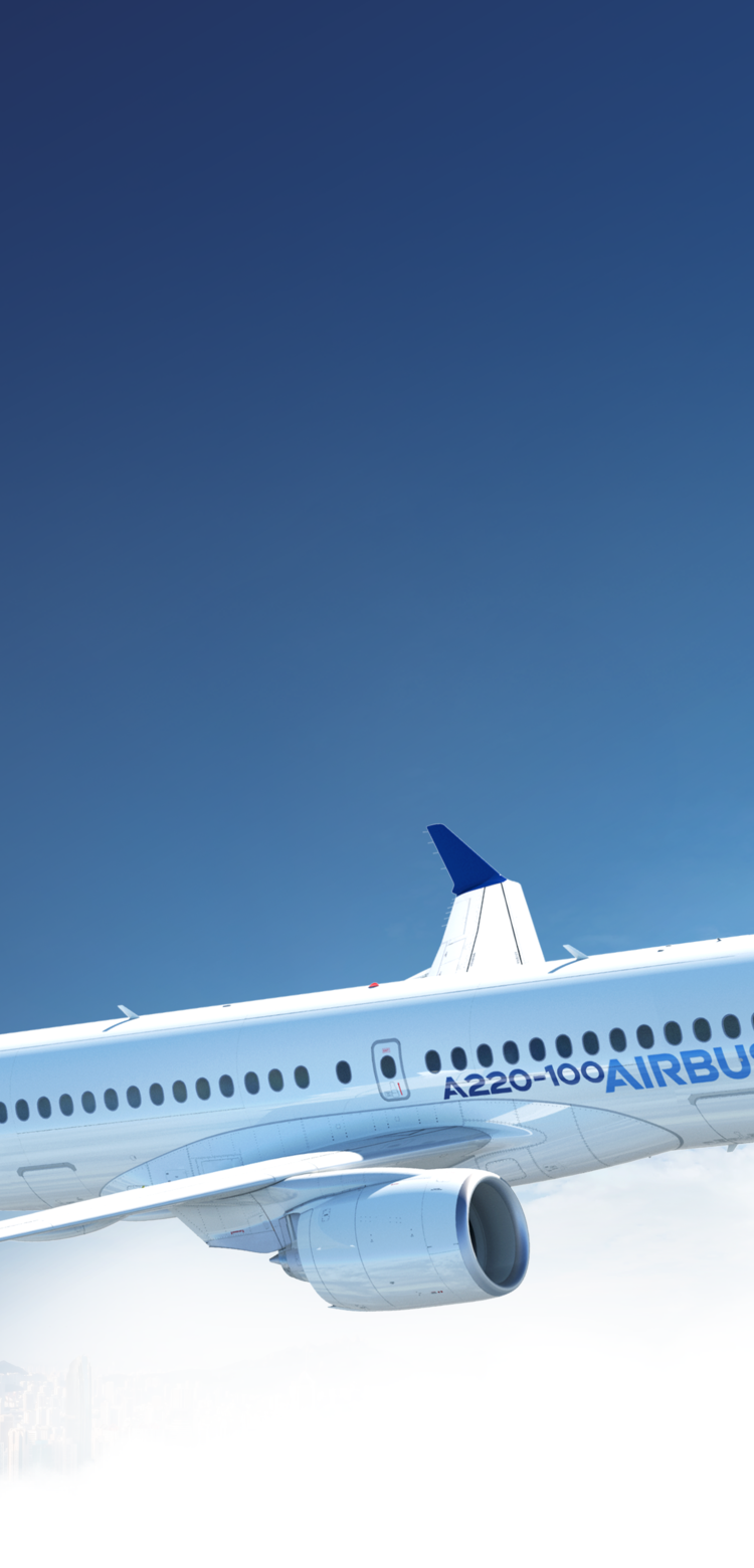 A220-100 in flight A220-100 in flight