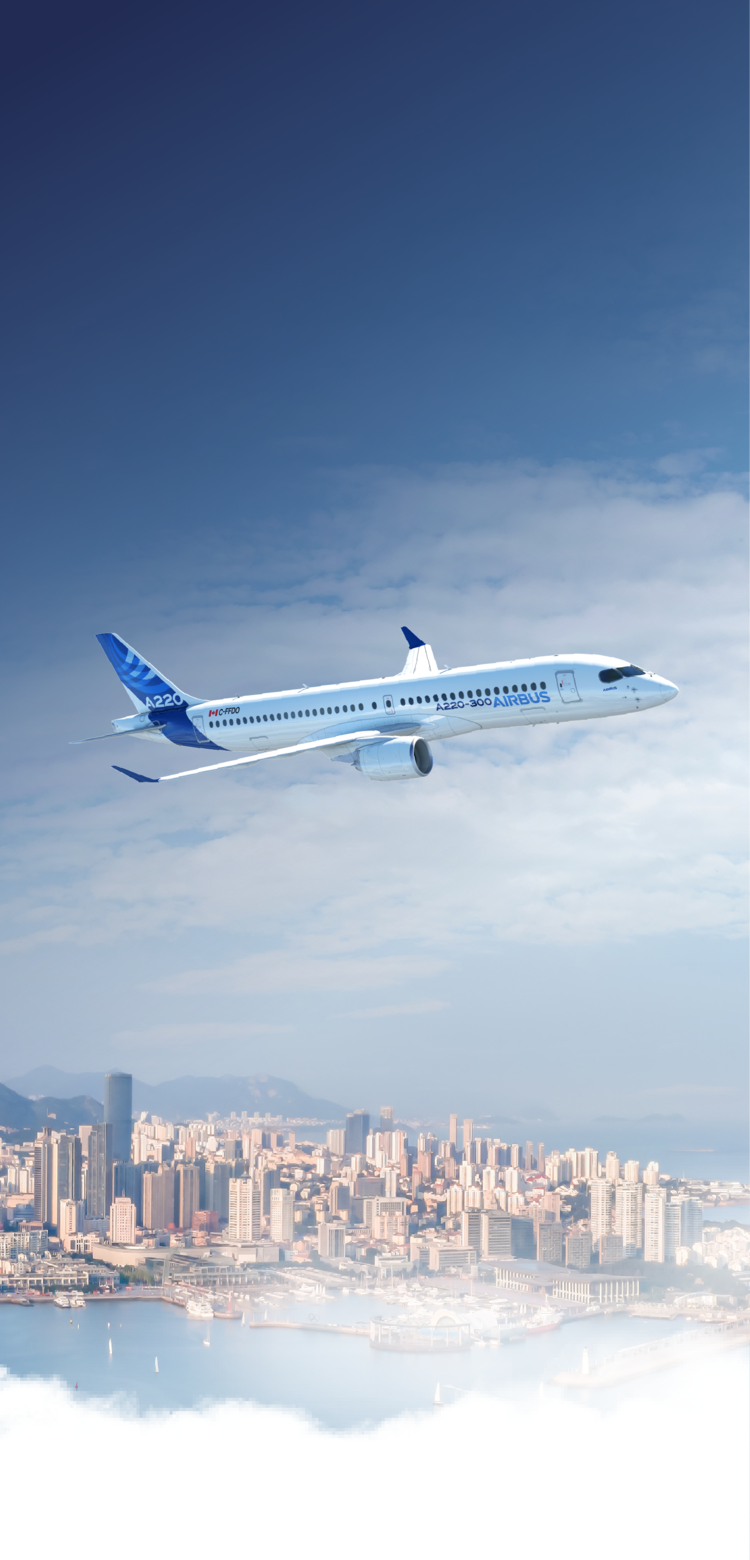 A220-300 in flight A220-300 in flight