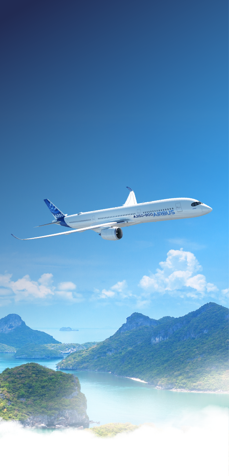 A350-900 mobile header A350-900 flying