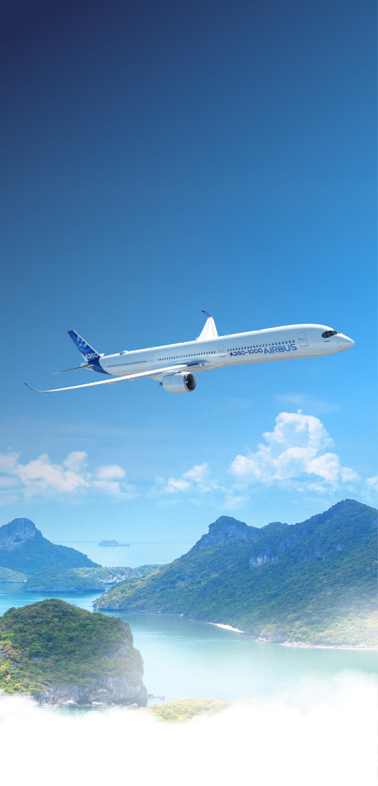 A350-1000 mobile header A350-1000 flying