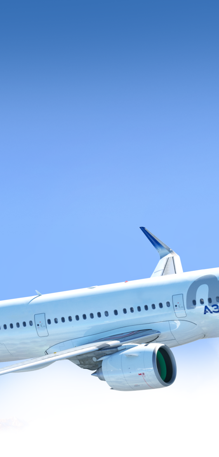 A321neo flying