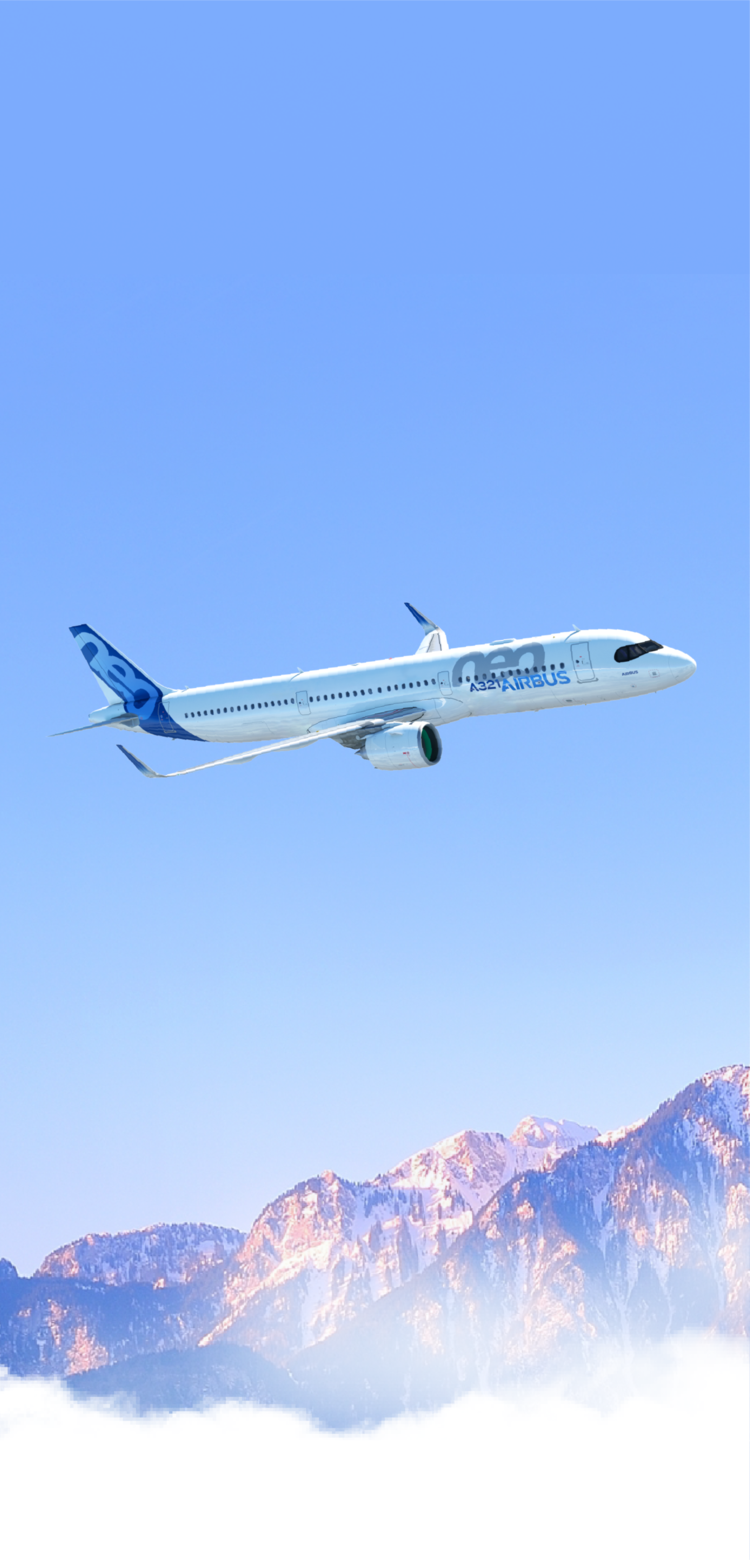 A321neo flying