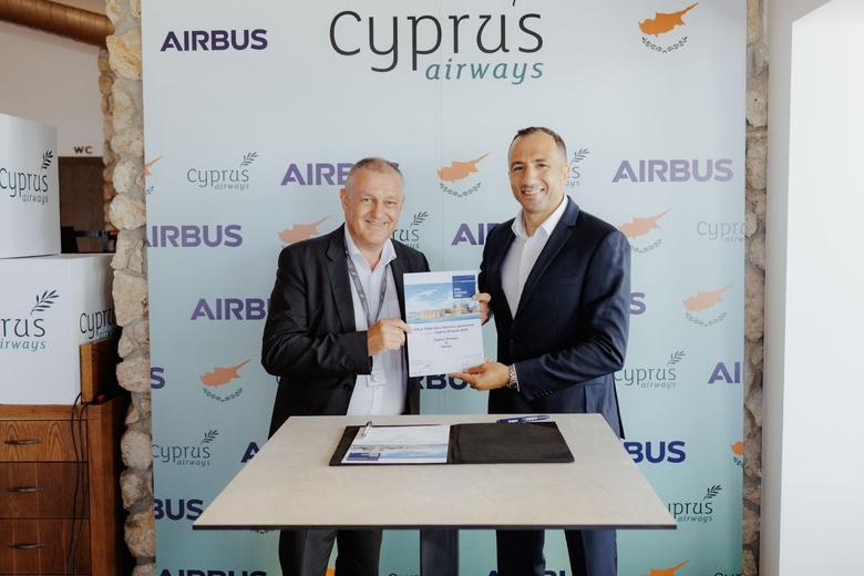 Signature ceremony of the FHS A220 contrat between Airbus and Cyprus Airways